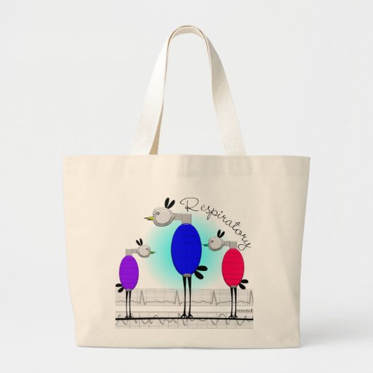 Grand Tote Bag Cadeaux respiratoires de "oiseaux d'Ambu" de (Devant)