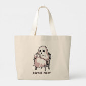 Grand Tote Bag Café fantôme (Dos)