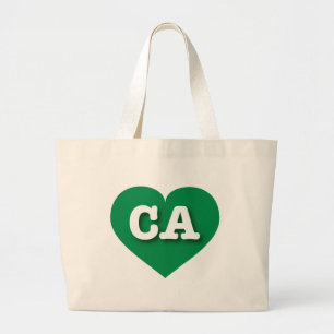 Grand Tote Bag California Green Heart - J'aime CA