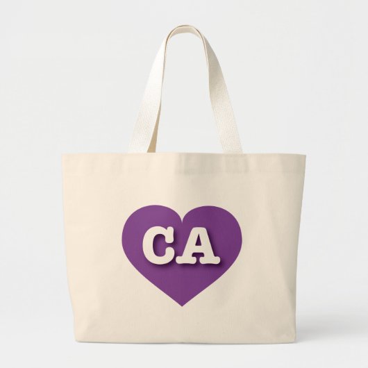 Grand Tote Bag California Purple Heart - J'aime CA (Devant)