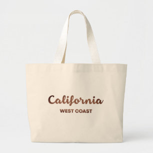 Grand Tote Bag Californie Côte Ouest Nice Design Texte
