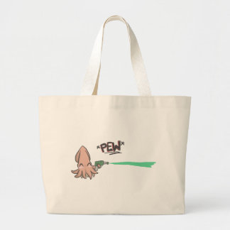 Grand Tote Bag Calmar mignon drôle de Lazer de bande dessinée