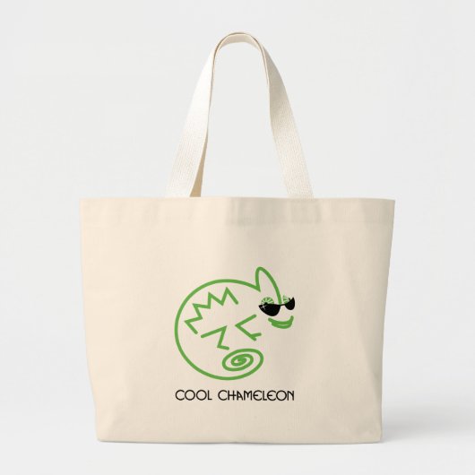 Grand Tote Bag Caméléon vert frais (Devant)