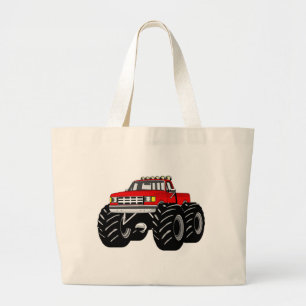 GRAND TOTE BAG CAMION DE MONSTRE ROUGE