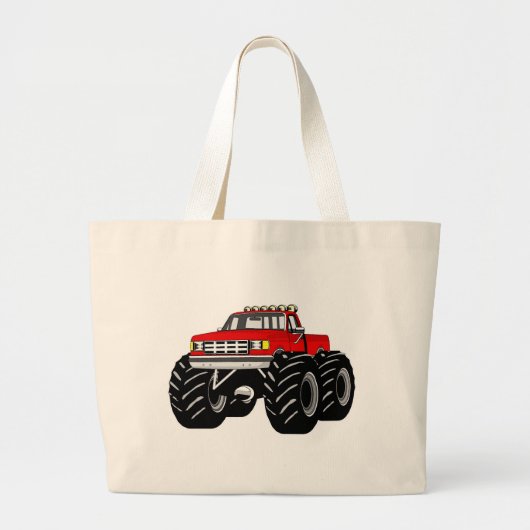 GRAND TOTE BAG CAMION DE MONSTRE ROUGE (Devant)