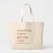 Grand Tote Bag Camping Crew Earthy Beige Bachelorette Party Cadea (Devant)