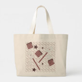 Grand Tote Bag Camping Smores Biscuits Campfire Rose (Dos)