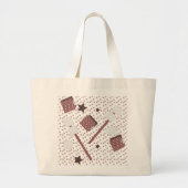 Grand Tote Bag Camping Smores Biscuits Campfire Rose (Devant)
