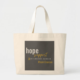 Grand Tote Bag cancer de l'enfance Personnalisé #nom de l'équipe
