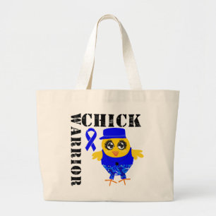 Grand Tote Bag Cancer du rectum de poussin de guerrier