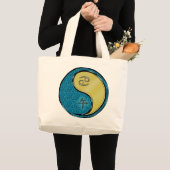 Grand Tote Bag Cancer et cheval métallique (Devant (produit))