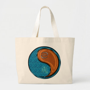 Grand Tote Bag Cancer et chien de bois