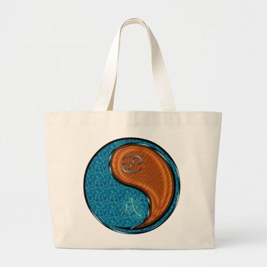 Grand Tote Bag Cancer et chien de bois (Devant)