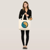 Grand Tote Bag Cancer et singe du feu (Devant (modèle))