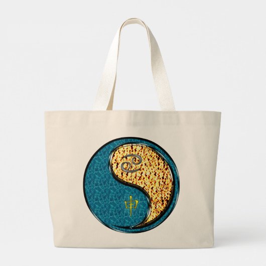 Grand Tote Bag Cancer et singe du feu (Dos)
