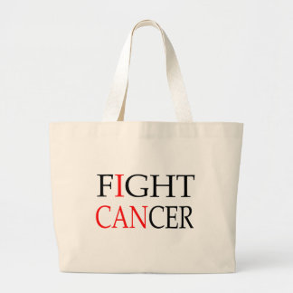 Grand Tote Bag Cancer fourre-tout de combat je peux