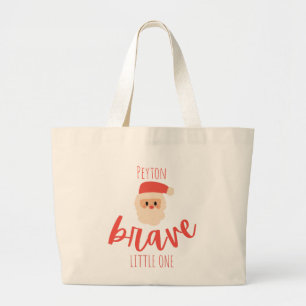 Grand Tote Bag cancer infantile courageux Santa Noël personnalisé