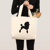 Grand Tote Bag Caniche standard coupé (Devant (produit))