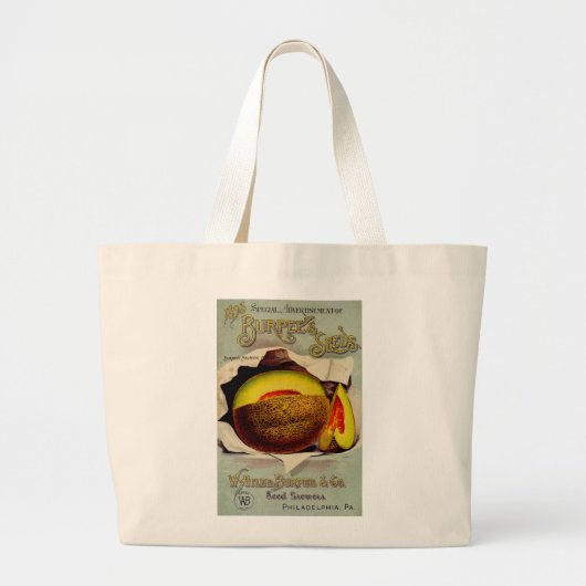 Grand Tote Bag Cantaloupe Semences Publicité Art Antique (Devant)