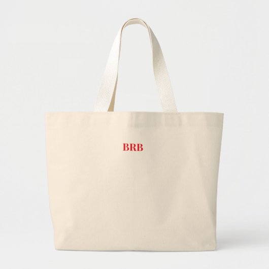 Grand Tote Bag Canvas "BRB" Fourre-tout - Design et polyvalent (Devant)