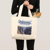 Grand Tote Bag Canyon noir du parc national Gunnison CO (Devant (produit))