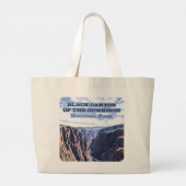 Grand Tote Bag Canyon noir du parc national Gunnison CO (Dos)