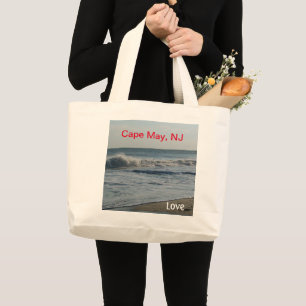 Grand Tote Bag Cape May New Jersey Love Ocean Sand
