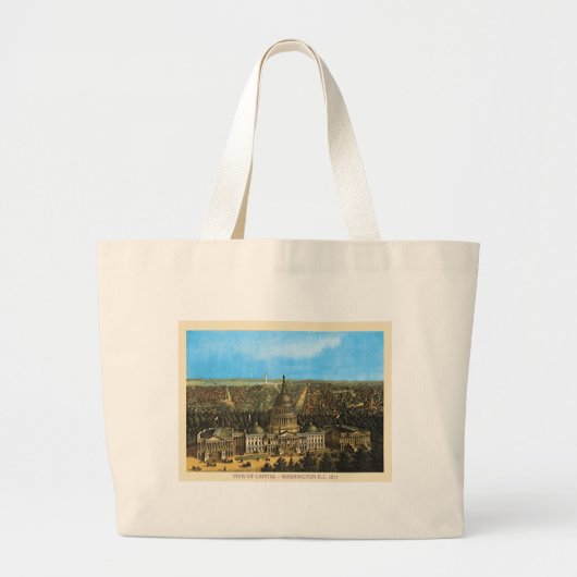 Grand Tote Bag Capitole vintage des États-Unis (Devant)