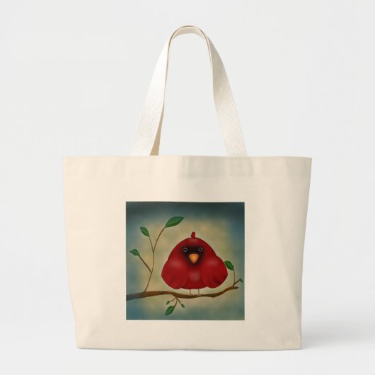Grand Tote Bag Cardinal des oiseaux rouges (Devant)