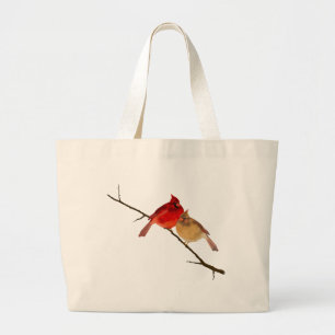 Grand Tote Bag cardinaux sur une branche