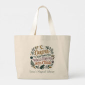 Grand Tote Bag Careful I've Read Things Funny Toad Quote Graphic (Dos)