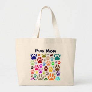 Grand Tote Bag Carlin Maman Empreintes de pattes de chien