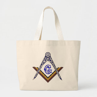 Grand Tote Bag Carré et boussole maçonniques