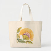 Grand Tote Bag Carreaux floraux de l'abbaye - Jaune (Devant)