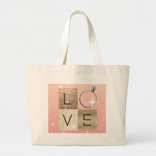 Grand Tote Bag Carreaux L-o-v-e (Devant)