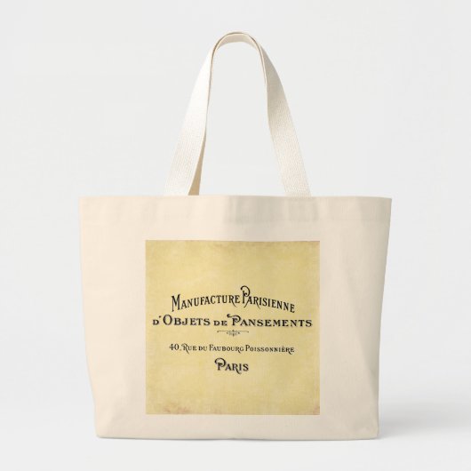 Grand Tote Bag Carte Biz Paris (Devant)