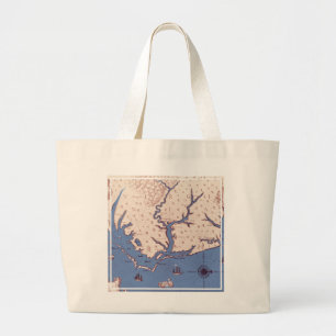 Grand Tote Bag Carte de la Virginie