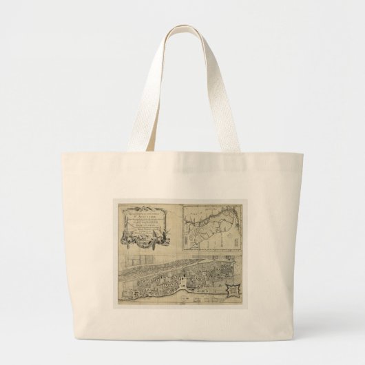 Grand Tote Bag Carte de St Augustine la Floride (1764) (Devant)
