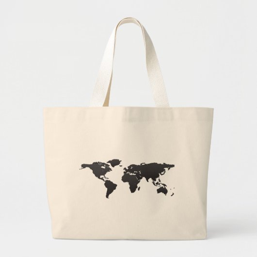 Grand Tote Bag Carte du monde (Devant)