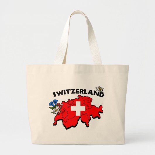 Grand Tote Bag Carte Fourre-tout de Switz (Devant)