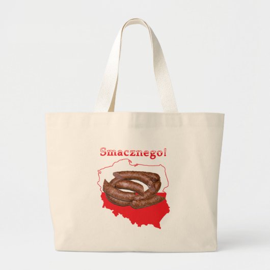 Grand Tote Bag Carte polonaise de Kielbasa Smacznego (Devant)
