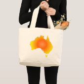 Grand Tote Bag Carte Sunny Australie (Devant (produit))
