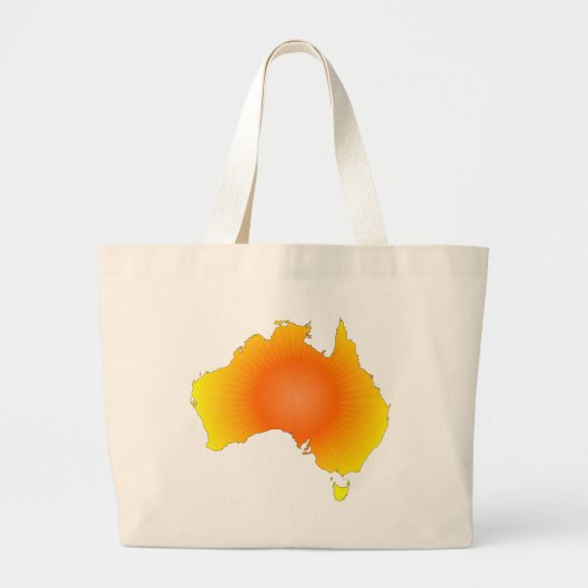 Grand Tote Bag Carte Sunny Australie (Devant)