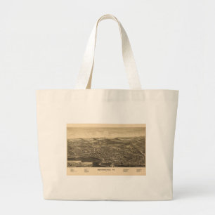 Grand Tote Bag Carte Vintage Bennington, Vermont