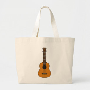 Grand Tote Bag Carton simple de guitare acoustique