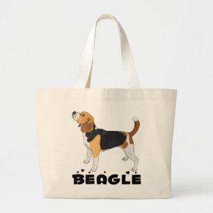 Grand Tote Bag Cartoon Puppy Dog Lover Cute Beagle Large Tote