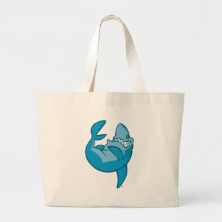 Grand Tote Bag Cartoon Shark retour riant Beach Bag