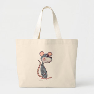 Grand Tote Bag Cartoon Souris mignonne Rodent Pal Caractère Art
