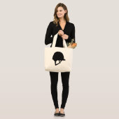 Grand Tote Bag casque de circonscription (Devant (modèle))