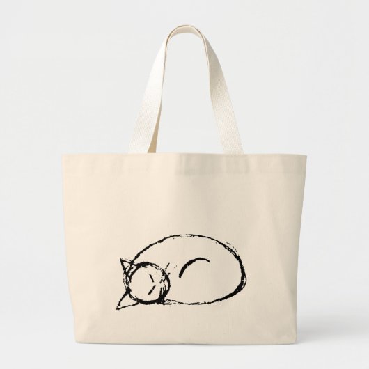 Grand Tote Bag cat sleeping (Devant)